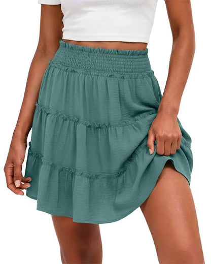 Liz - Rokje met ingebouwde shorts en elastische taille