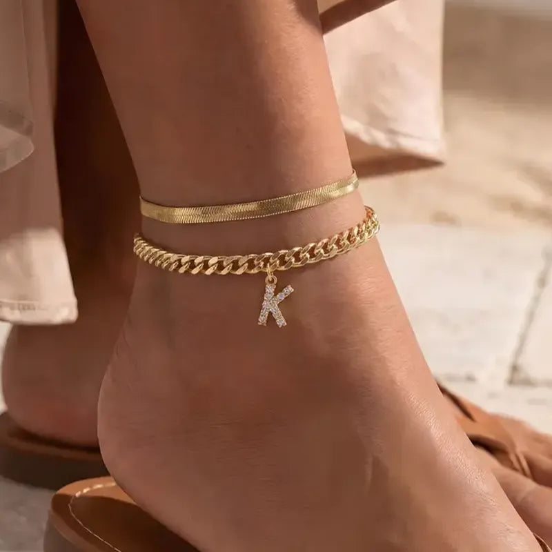 Ariane - Enkelketting-set met letter - een ideaal cadeau!