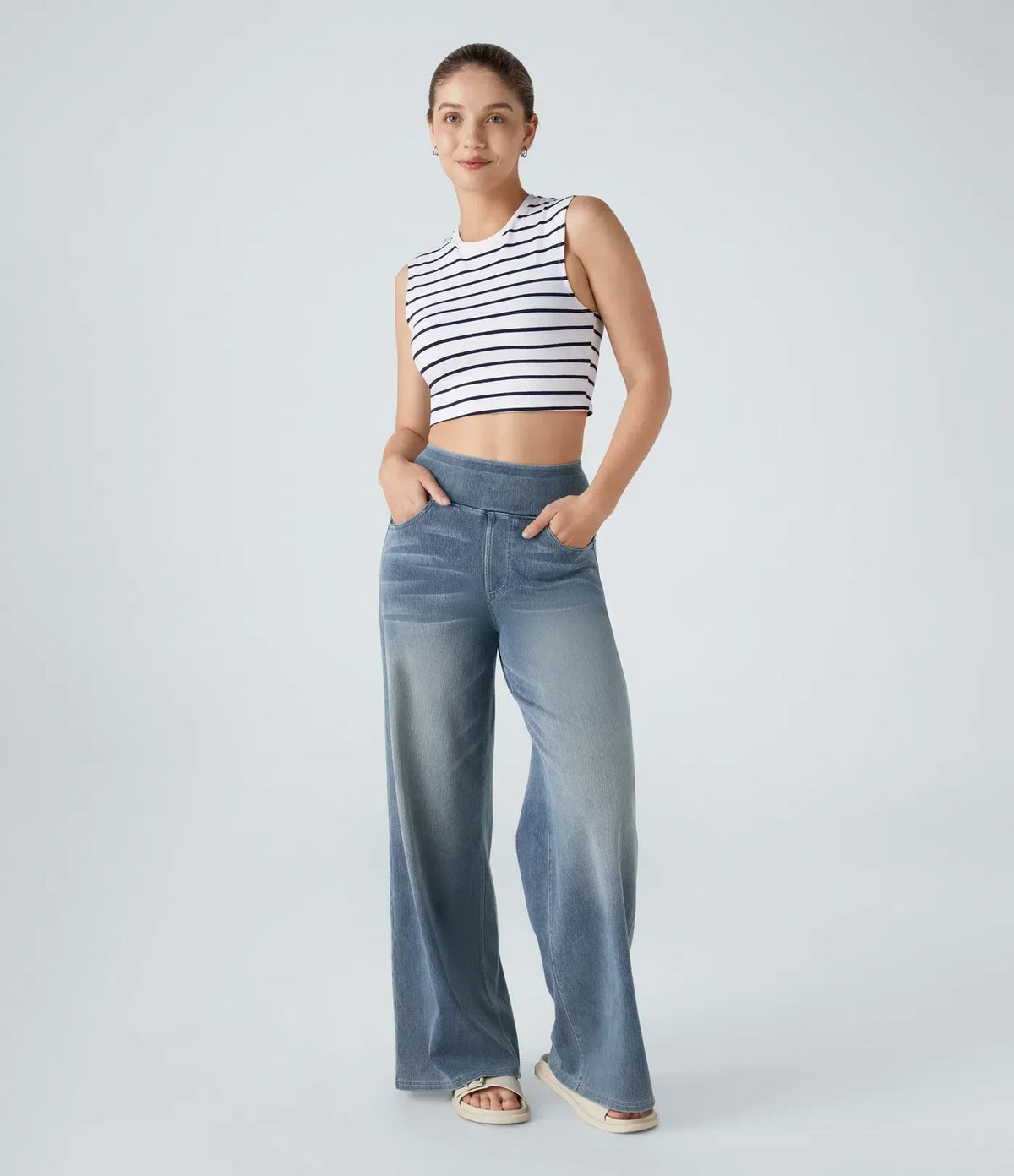 Tessa – Comfortabele jeans - broek met hoge taille en stretch