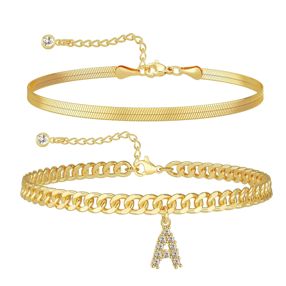 Ariane - Enkelketting-set met letter - een ideaal cadeau!