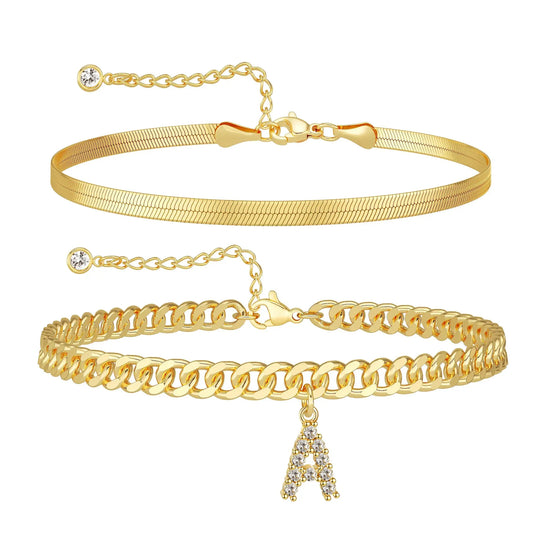 Ariane - Enkelketting-set met letter - een ideaal cadeau!
