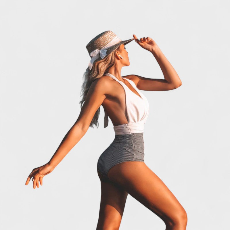 Joana - Elegante Badpak met Hoge Taille