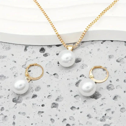 Elegante Gracevolle Parel Halsketting Set