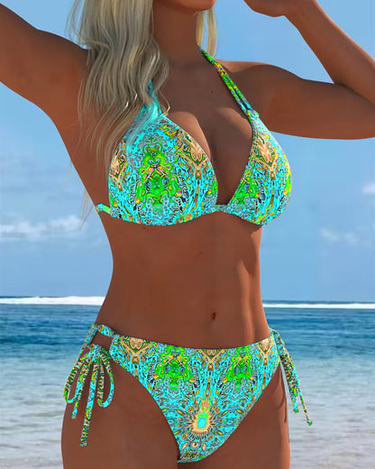 Bikini Kleurrijk Halter Druk