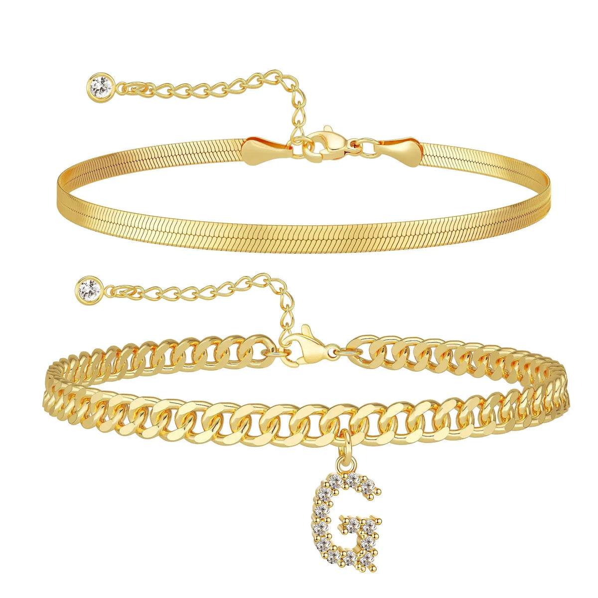 Ariane - Enkelketting-set met letter - een ideaal cadeau!