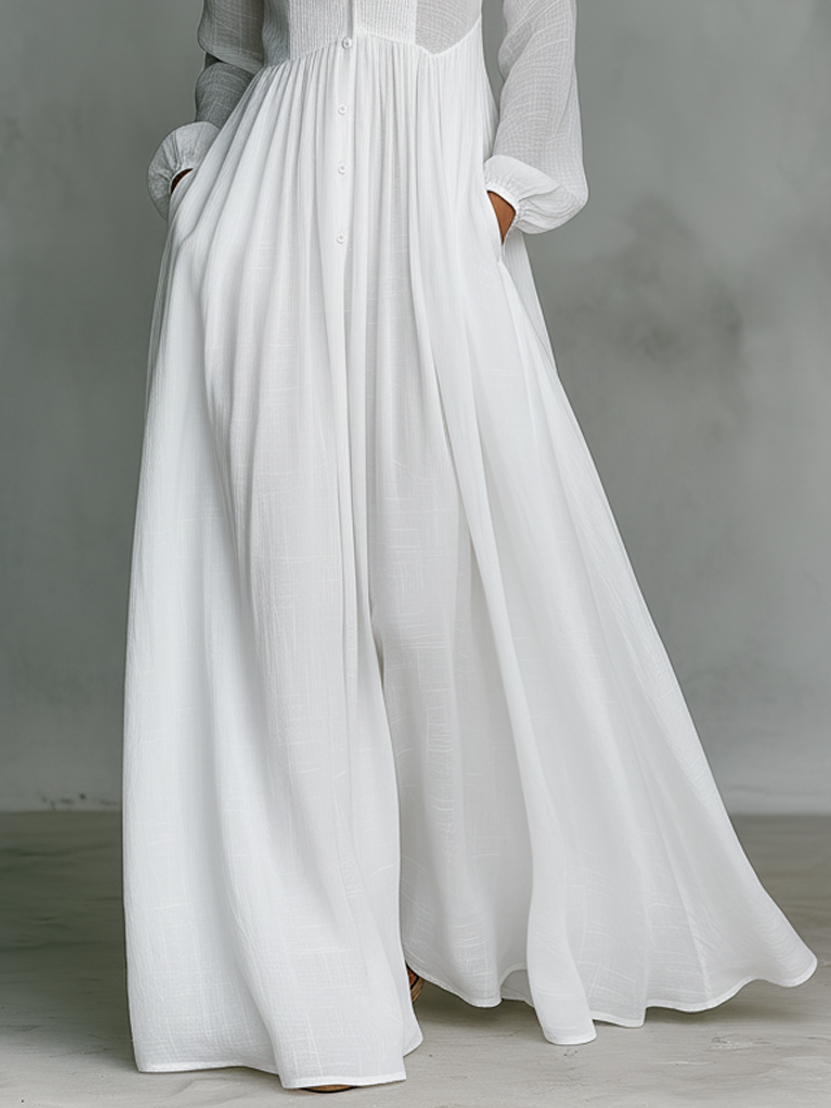 Élisa™ — Minimalistische maxi-jurk