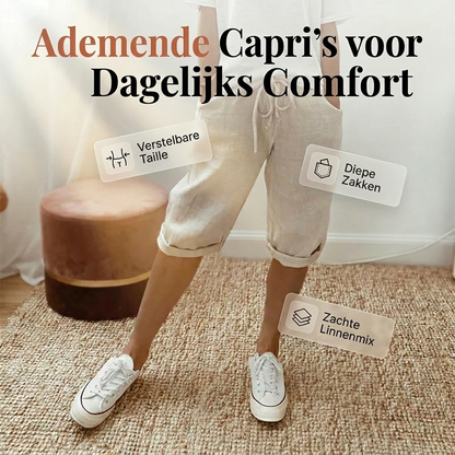 Julia | Katoen linnen Dames Shorts - 1+1 Gratis