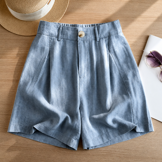 Olga | Linnenmix short met comfortabele pasvorm
