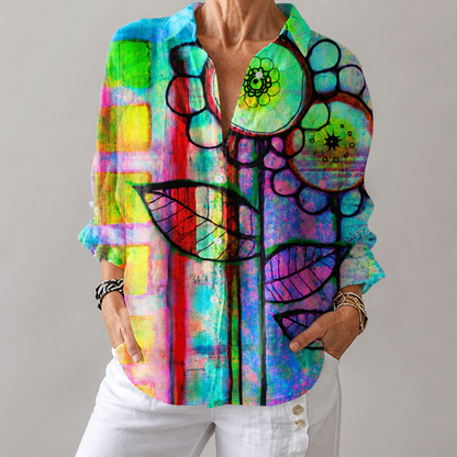 Bianca™ | Artistieke Bloem Blouse | Lichtgewicht Lente Blouse met Ademend Comfort