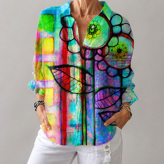 Bianca™ | Artistieke Bloem Blouse | Lichtgewicht Lente Blouse met Ademend Comfort