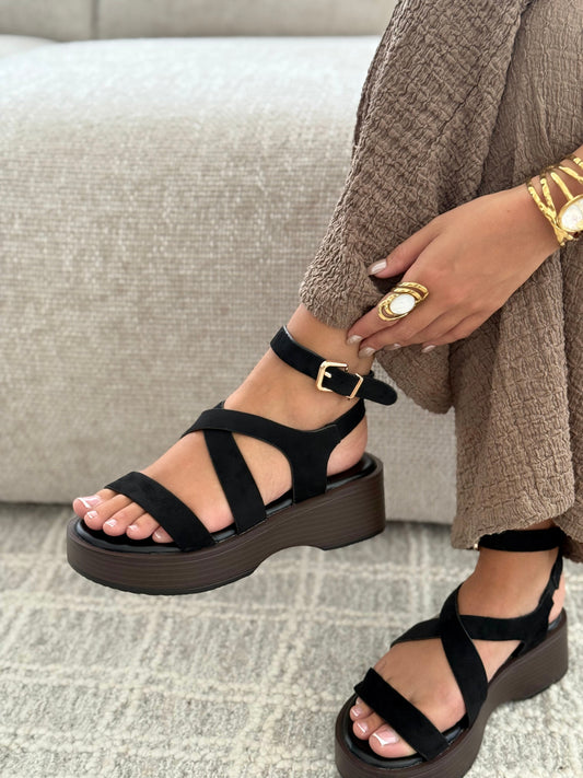 Sandalen "ILENA" ZWART
