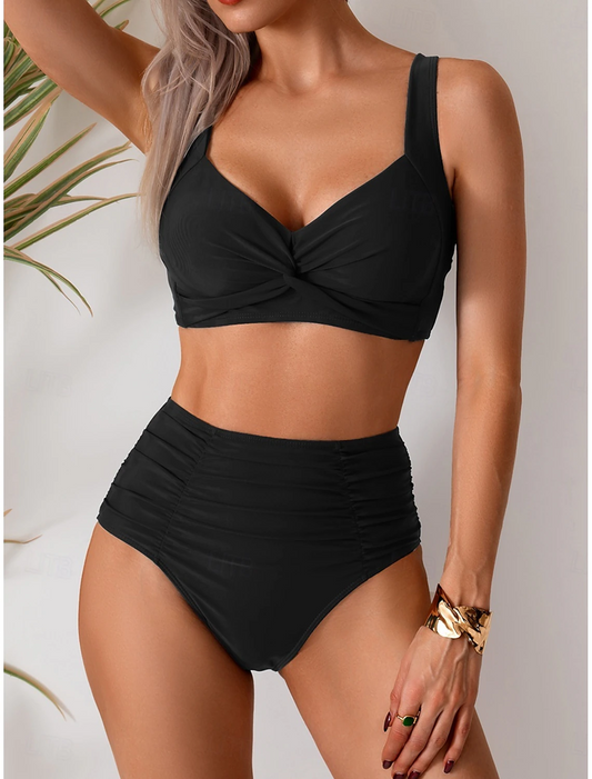 Daniela - Bikini van stof met plooien