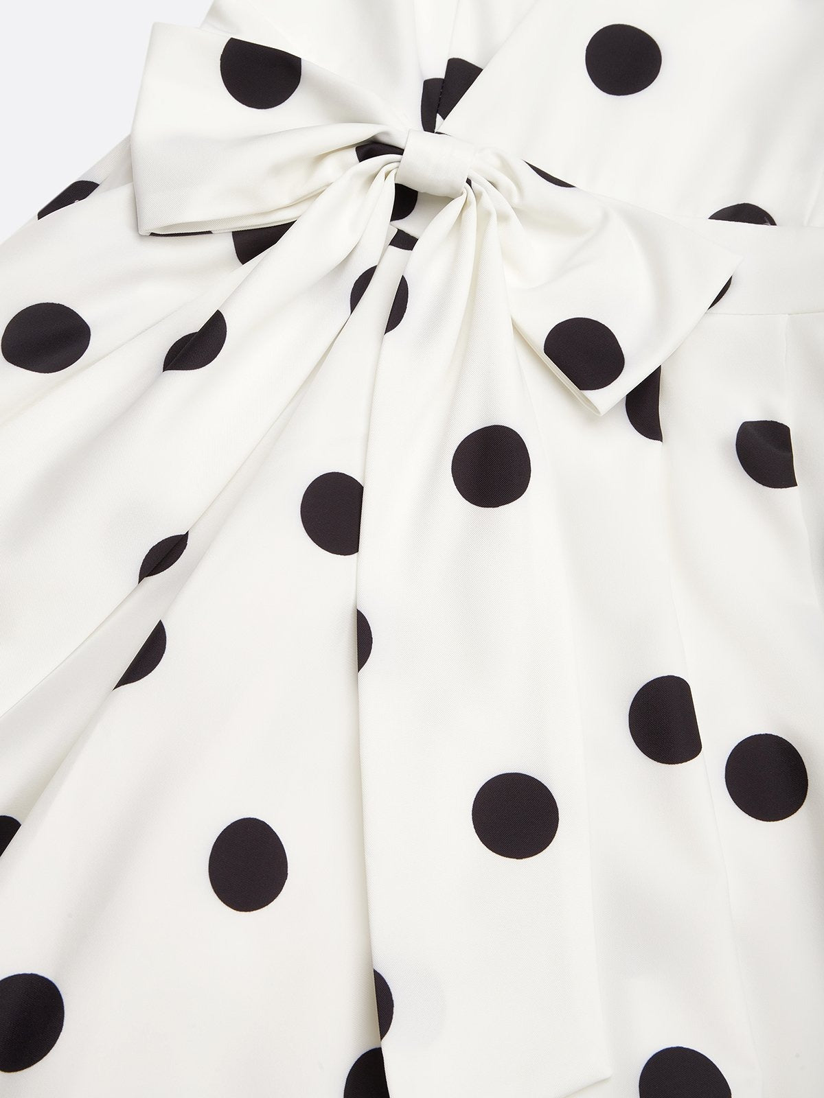 Zwart-witte klassieke polka dot Franse mouwloze midi-jurk