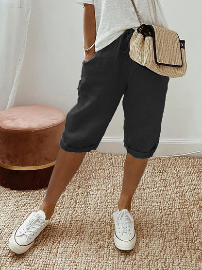 Julia | Katoen linnen Dames Shorts - 1+1 Gratis