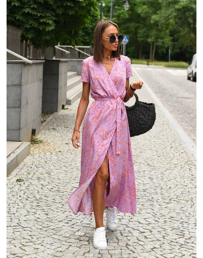 Nicole - Elegante Jurk met V-hals en Vormgevend Ontwerp
