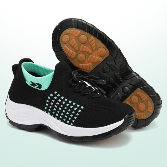Ambulo Orthopedische Schoenen Strikstof - Groen Zwart