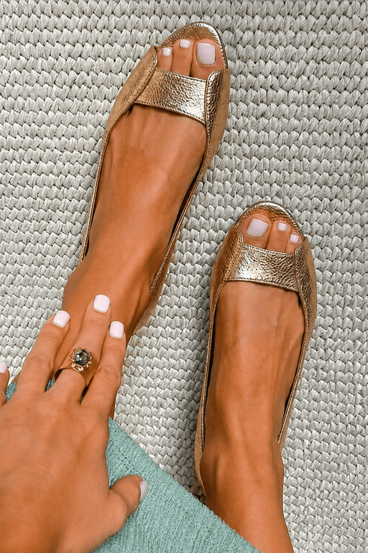 Adelina | Gouden sandalen, comfortabel en elegant