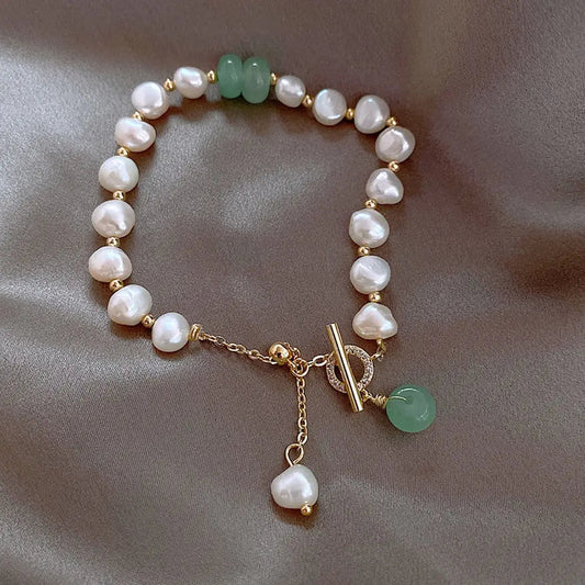 Zoetwater Parel & Jade Armband