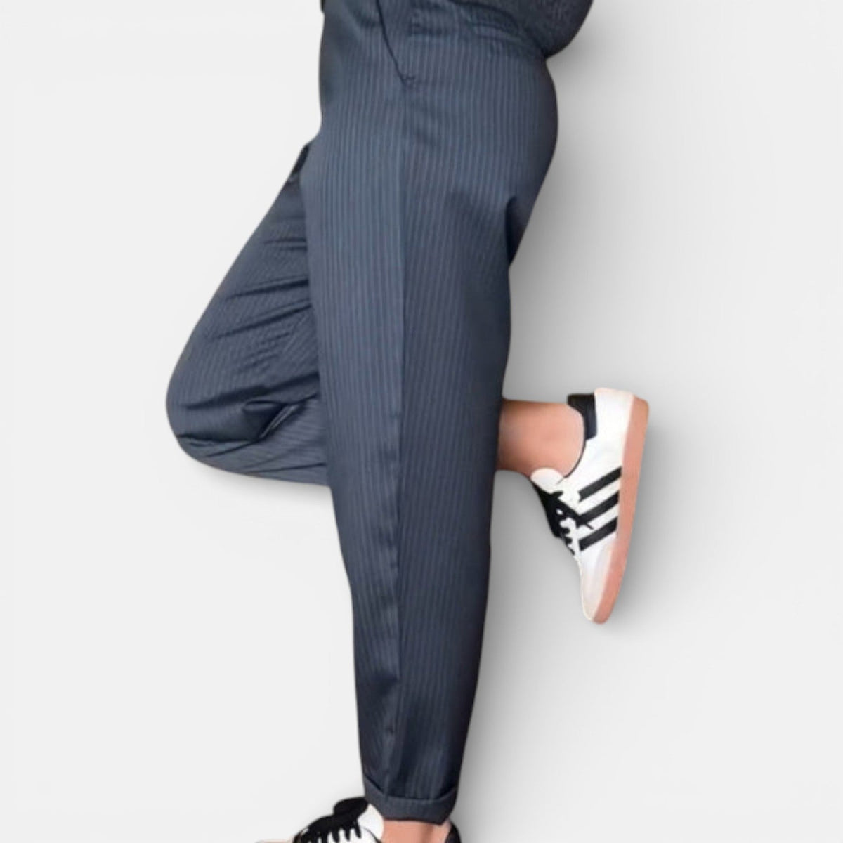 Mathilde – Elegante broek met hoge taille en streep