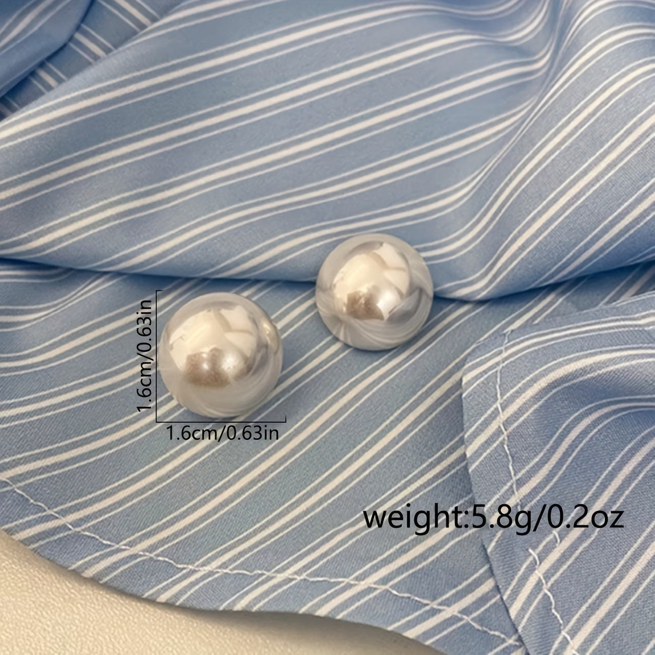De Statement Parel Stud Oorbellen
