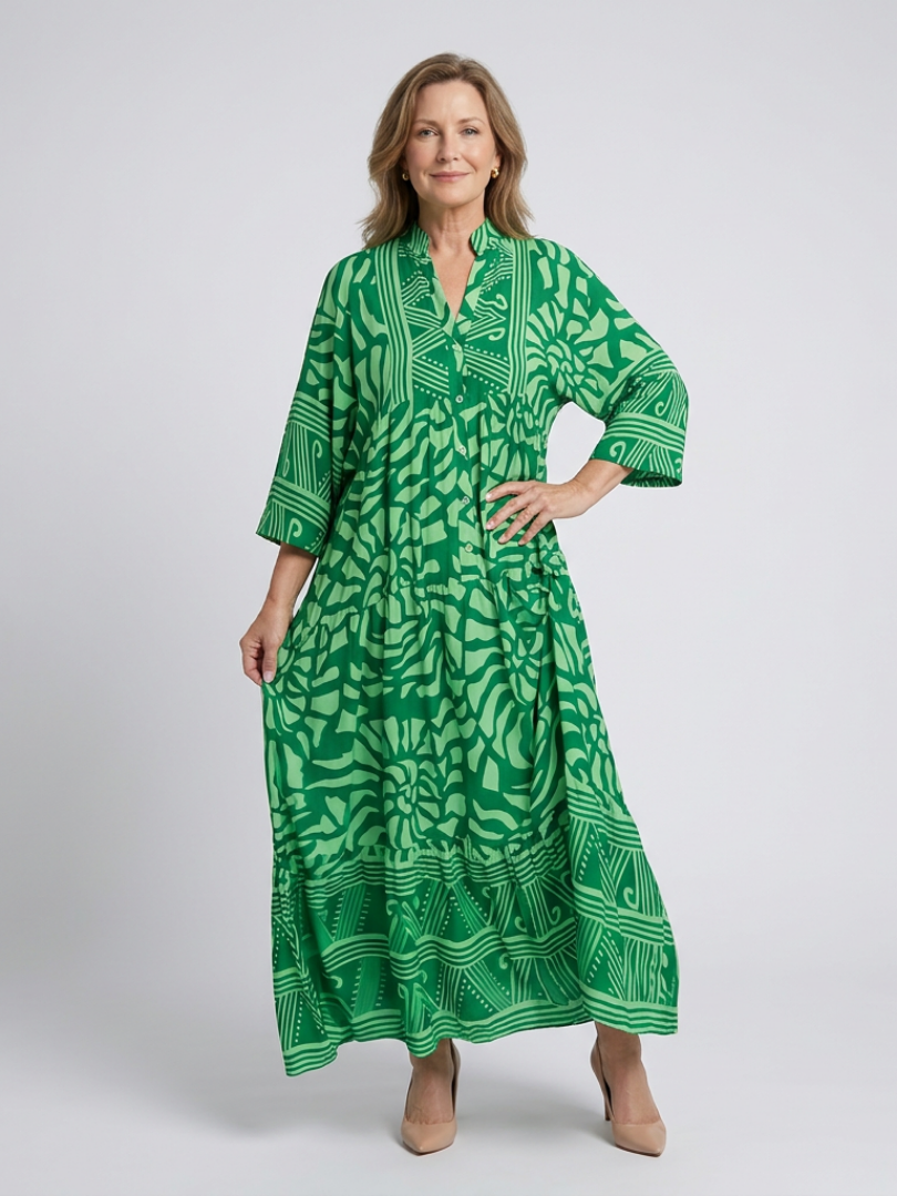 Marielle | Midi-jurk met Knopen
