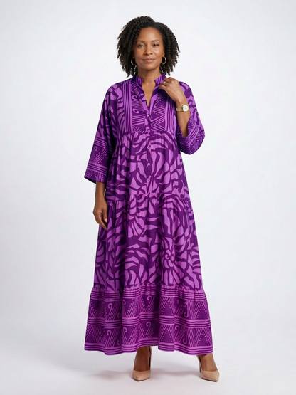 Marielle | Midi-jurk met Knopen
