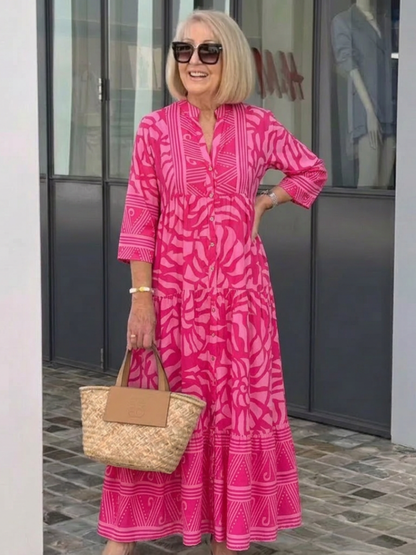 Marielle | Midi-jurk met Knopen