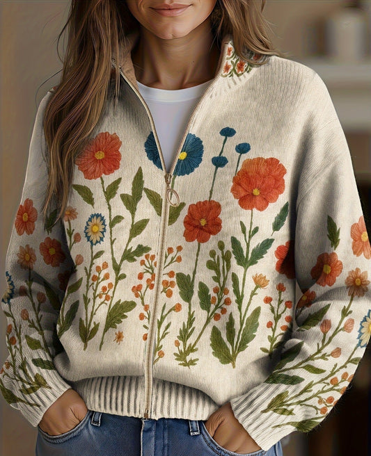 Wrenna™ | Wildebloemenweide Zip Cardigan